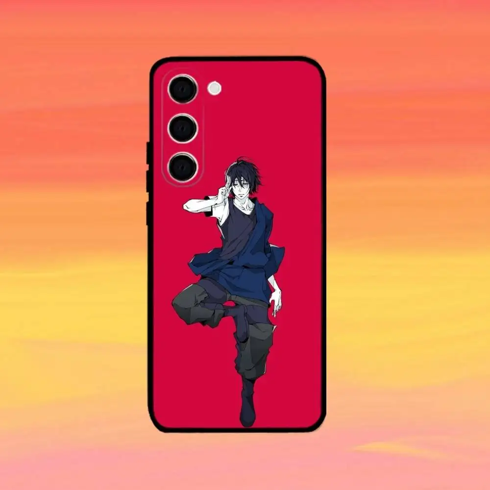 Custodia per telefono Benimaru Shinmon F-Fire F-Force per Samsung Galaxy A73, A72, A71, A70, A53, A52, A51, altre cover nera morbida