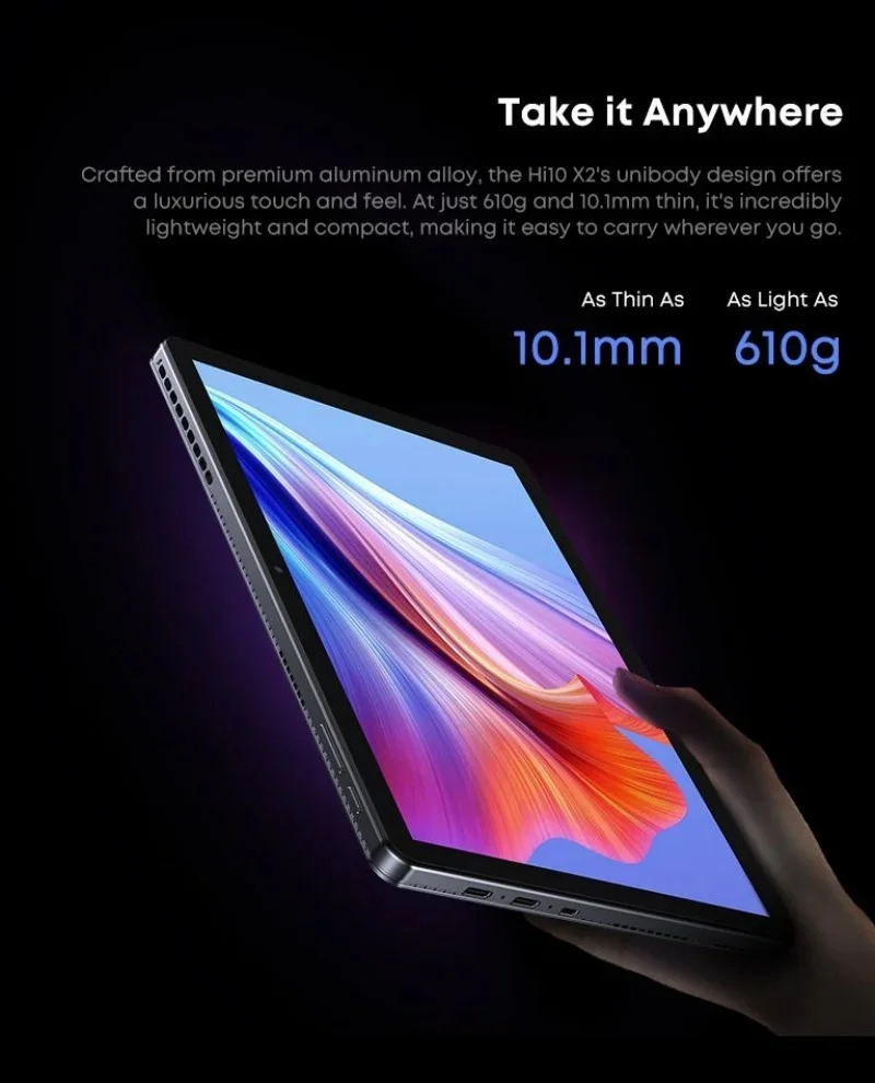 CHUWI Hi10 X2 Tablets Intel i3-10100Y Dual-Core 8GB RAM 256GB ROM 10.1" LCD Screen Wifi 6 2 IN 1 Tablet With Keyboard