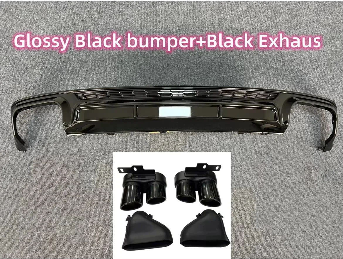 Achterbumper Diffuser Lip Voor Audi A6 S-lijn C8 S6 (Niet Voor Normen) 2019-2022 Auto Achterbumper Diffuser Lip met Uitlaat Tips