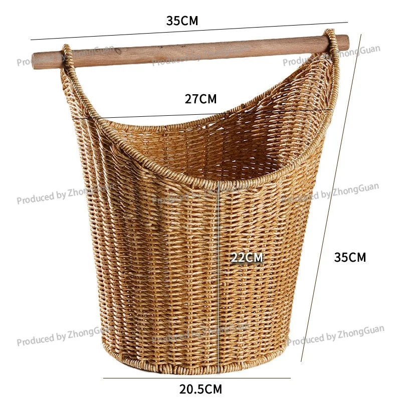 Paper Towel Storage Bucket for Home Snack Basket Imitation Rattan Storage Living Room Miscellaneous Basket Storage Basket