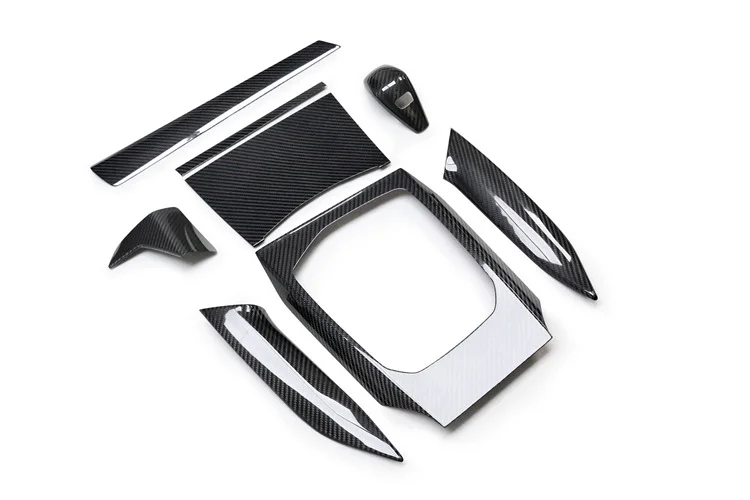For BMW G42 LCI Interior Dry Carbon Fiber Trim, Dry Carbon Fiber Patch, 6/4 Pieces, Left Drive Only