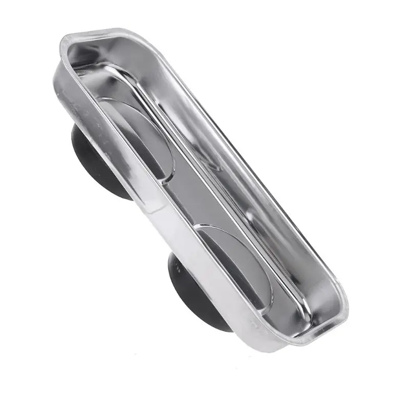 Mới Tròn & Vuông Từ Khay Chống rỉ sét Lắp cho Ổ Cắm Vít Đai Ốc Lông Bộ Phận Kim Loại 15x6.5 5.91x2.56in Bền