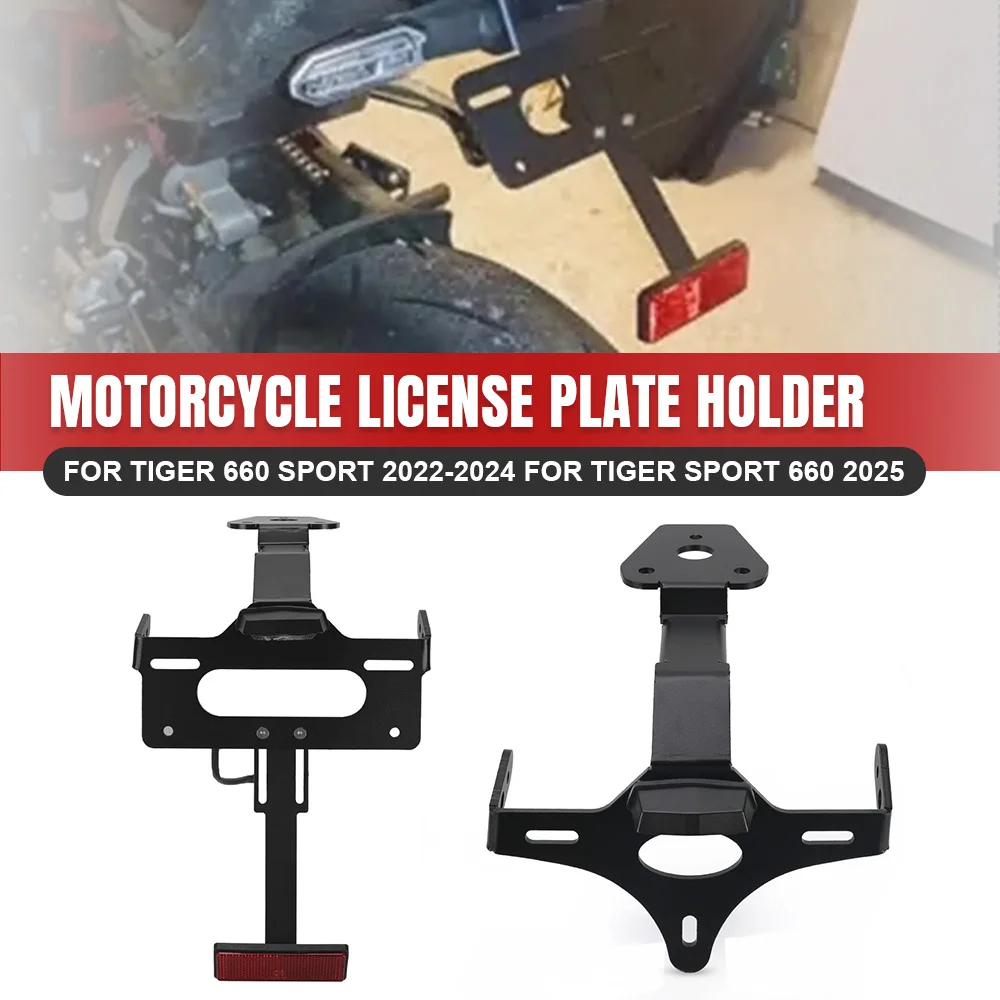 

For Tiger 660 Sport 2022 2023 2024 For Tiger Sport 660 2025 Motorcycle Accessories License Plate Holder Number Plate Bracket