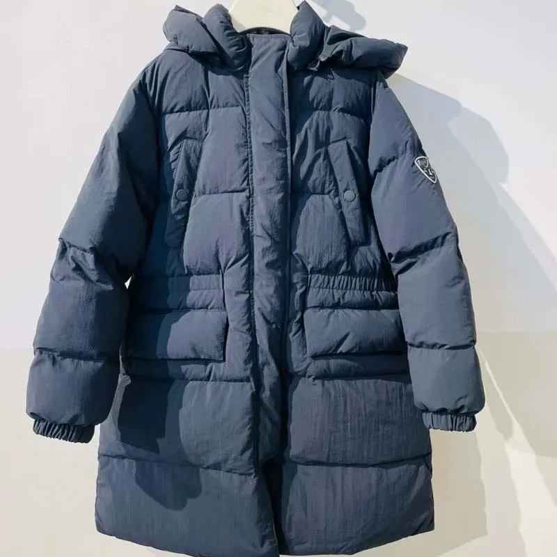 

Распродажа, осень-зима 2022, ветрозащитный утолщенный теплый пуховик с капюшоном для маленьких девочек, куртки для мальчиков, съемные рукава-шапки