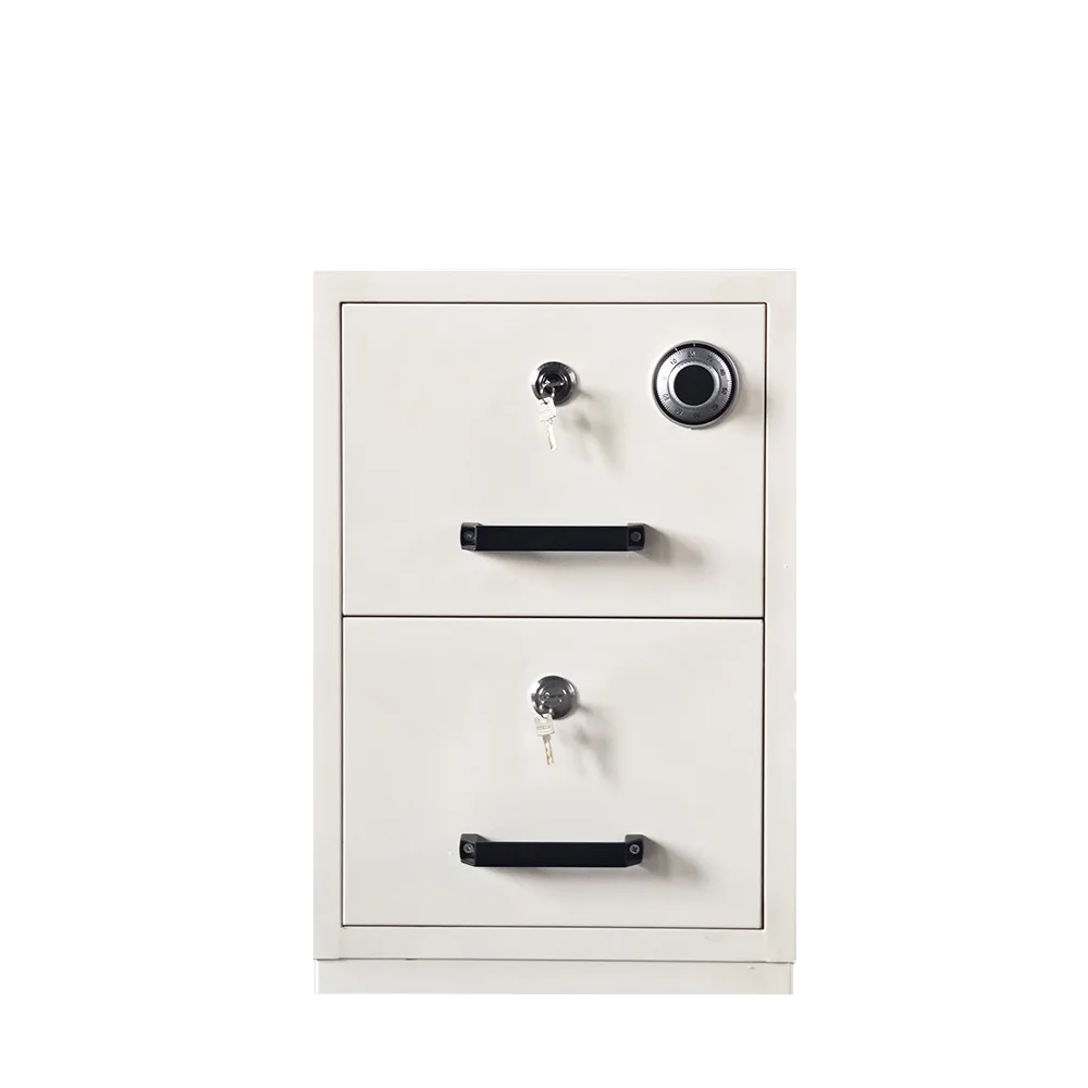 2 Drawer Vertical Office File Cabinet Fireproof And Fire Resistant Metal Filing Cabinets