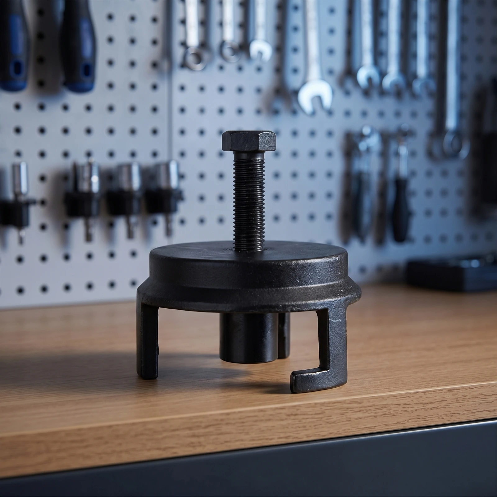 Harmonic Balancer Puller Heavy-Duty Crank Pulley Puller Slimline Portable for Mechanics, Repair Shop, Garage
