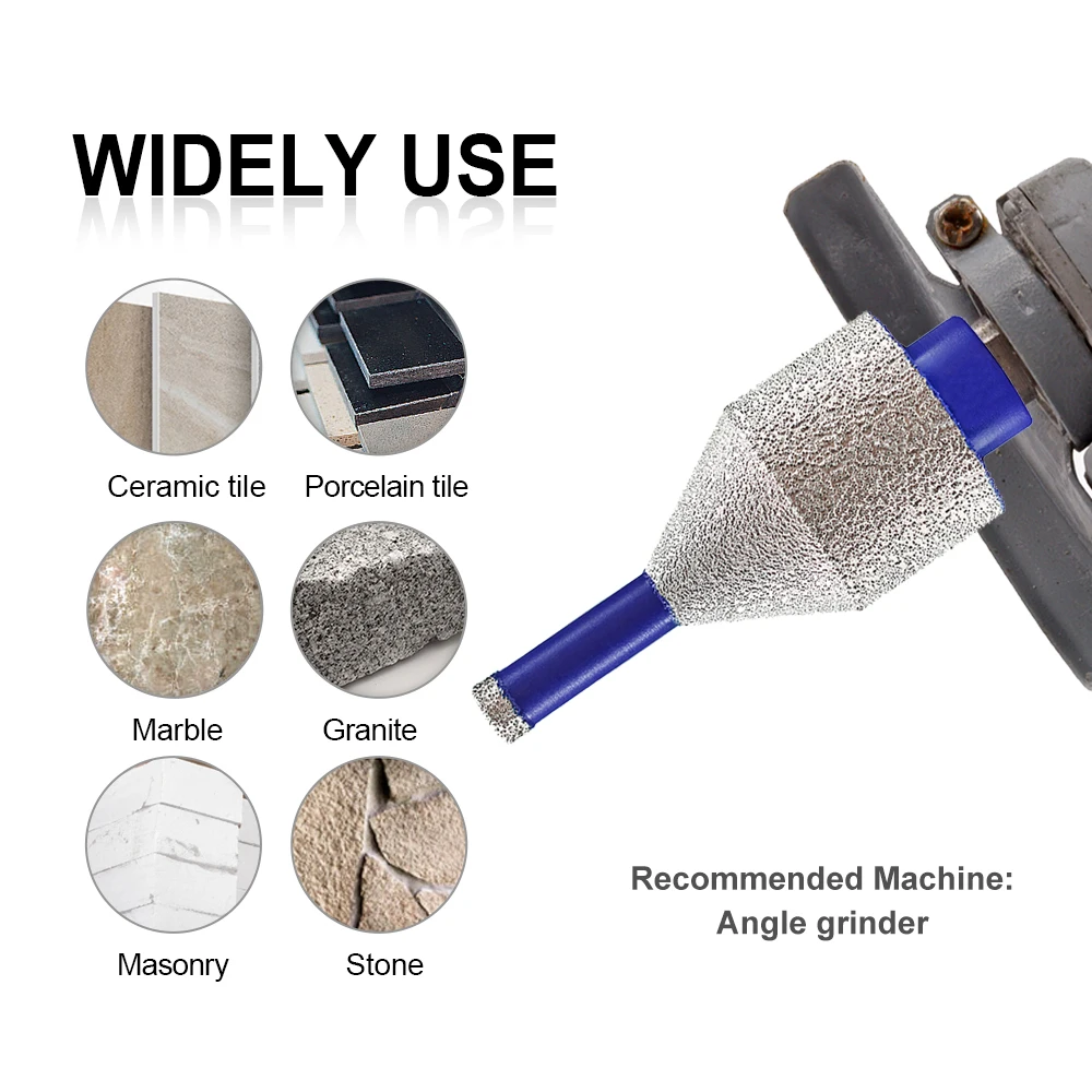 SHDIATOOL Diamond Drilling Chamfer Milling Finger Bit M14 Tile Marble Quartz Ceramic Granite Edg Hole Saw Shaping Enlarge Bevel