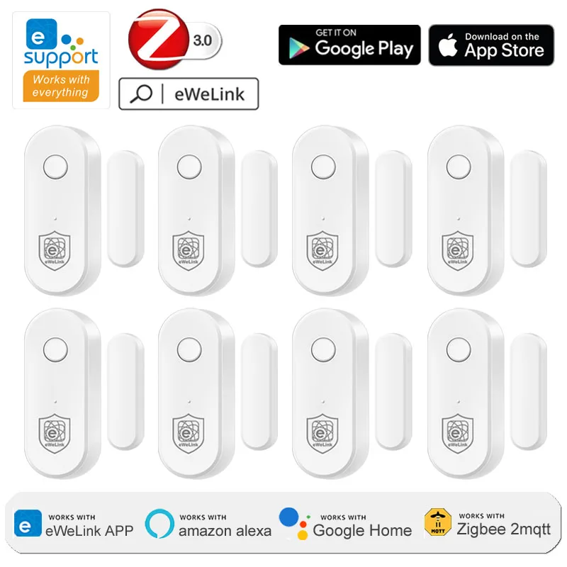 

EweLink Zigbee Door Sensor Open Closed Window Detector APP Control Smart Home Security Alarm Work With Alexa Google