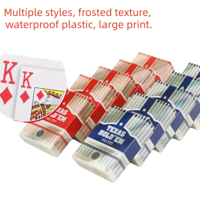 

New Hot 1 Set Plastic Playing Cards Waterproof Poker Cards for Texas Hold'em Baccarat Bridge Game 63*88mm