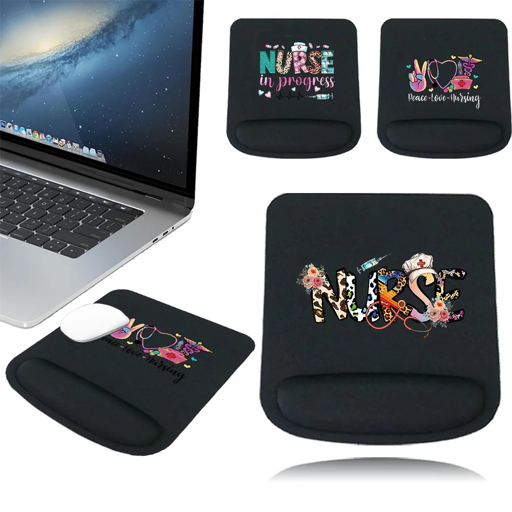 Wrist Mouse Pad Comfortable Wrist Pad Mice Mat Soft Mousepad Non Slip Square for PC Laptop Computer for Nurse Pattern