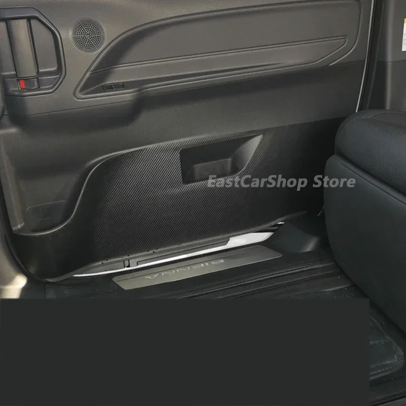 For Toyota Sienna 4th XL40 2021 2022 Car PU Leather Door Protector Pad Door Plank Anti Kick Anti-dirty Pad Mat Cover Sticker