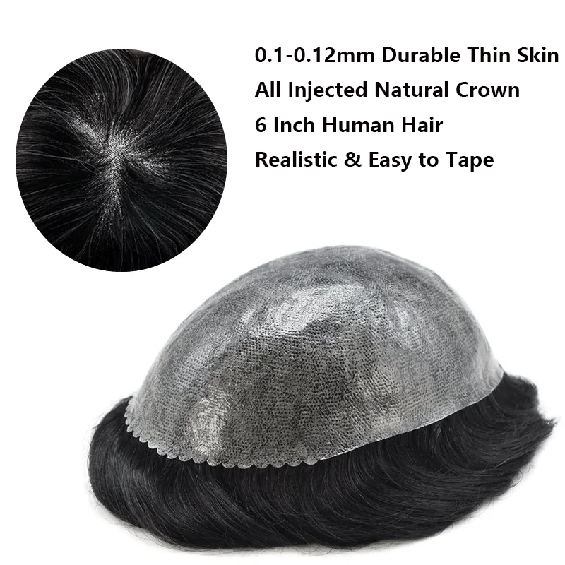 شعر مستعار للرجال 1B20 & 1B30 رمادي مع قاعدة ملونة سوداء طبيعية أحادية PU شعر مستعار رجل حقيقي قطعة شعر 8x10 بوصة استبدال الشعر البشري