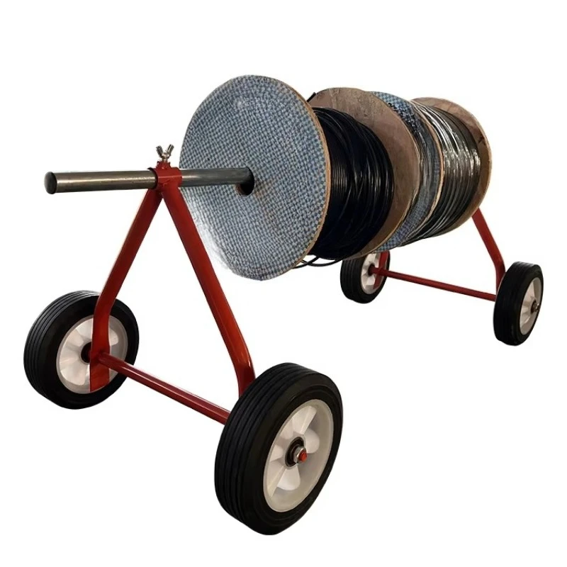 Supplier sells cable drum holder A-frame distributor for wires or cables folded flat for easy storage