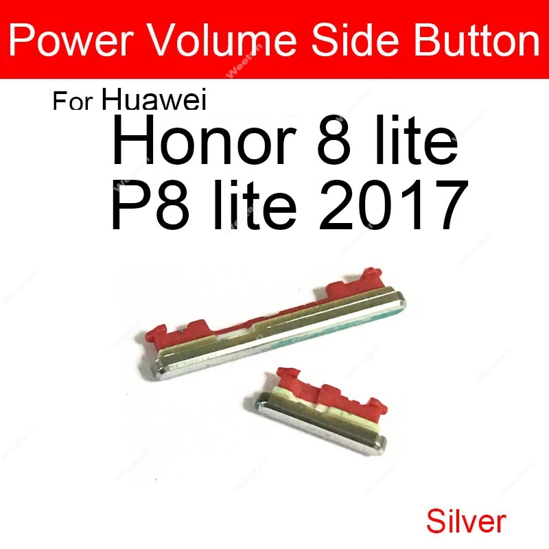 Power Volume Buttons Key For Huawei Honor 8 Pro 8 Lite For Honor 8X Up Down Audio Control Side Button Replacement Repair Parts