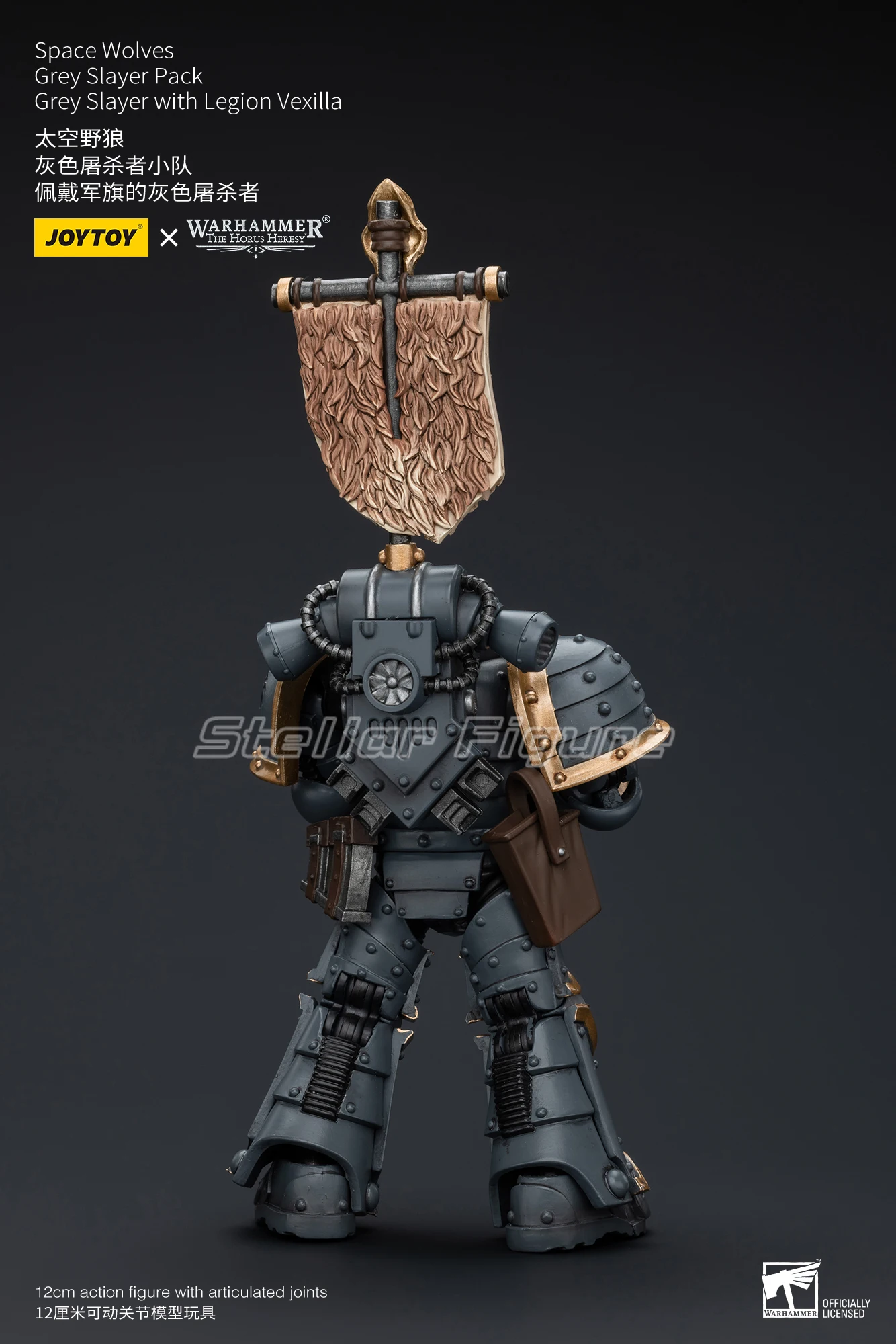 

【SF】JOYTOY Warhammer 40K 1/18 Action Figure Space Wolves Varagyr Grey Slayer with Legion Vexilla Anime Model Toys Gifts
