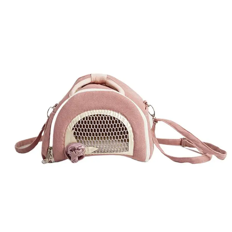 

Hamster Outdoor Carrier Travel Small Animal Takeaway Bag Breathable Zipper Crossbody Bag Rabbit sugar Glider Travel Handbag