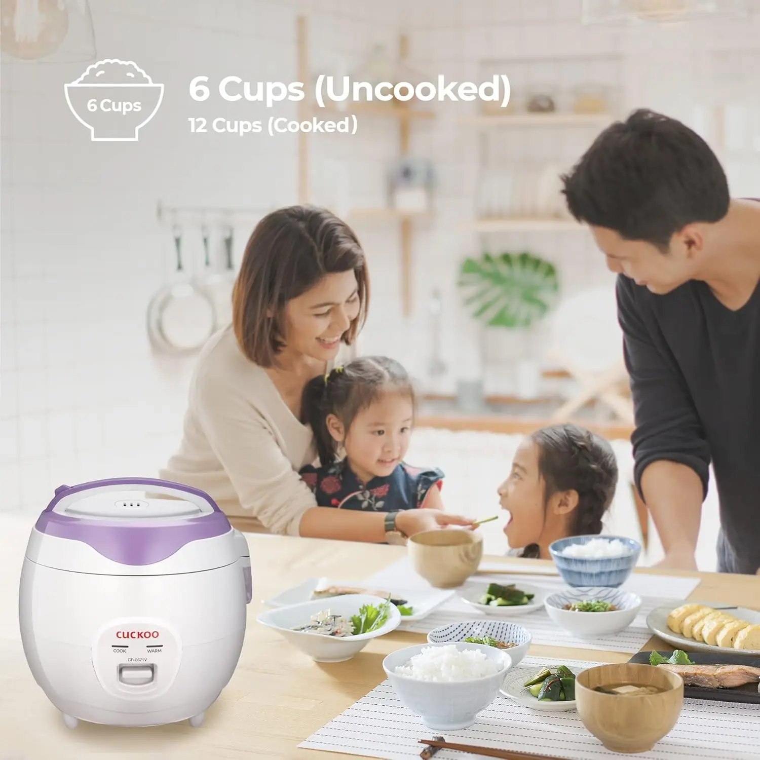 NEW Electric Heating Rice Cooker CR-0671V (Violet/White)