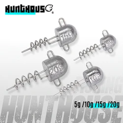 Hunthouse Fishing Hook Soft Lure Screw Head Jig Head for Big Shad 5g 10g 15g 20g Fishing Tool Fishing Tackle Equipment LW306