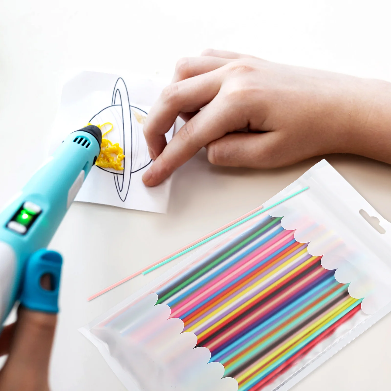 

110 Pcs 22 Colors 3D Printing Pen 2 5mm PCL Material for Kids 3D Printer Accessories Colorful Doodle Supplies