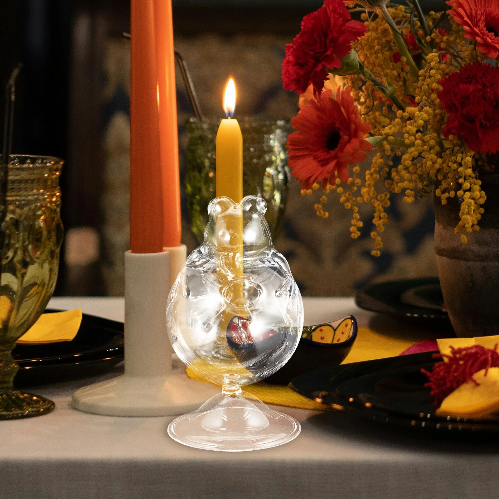 كوب شرب بطابع الضفدع قطعة واحدة زجاج كوكتيل شفاف إبداعي لعصير القهوة ويسكي كوب حيوان لطيف ممتع #6