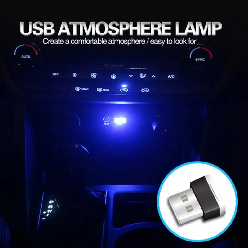 Luces LED de ambiente USB para coche, Lámpara decorativa para Hyundai Solaris I30 Elantra Tucson I10 i20 i35 IX20 IX25 IX35 Santa