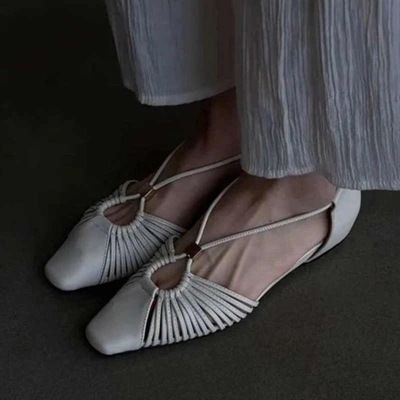 Designer Women's Sandals Flats Leahter Shoes Pointed Toe Work Woman Shoes Comfort Walking Shoes Mujer Sneaker Zapatos Sandalias