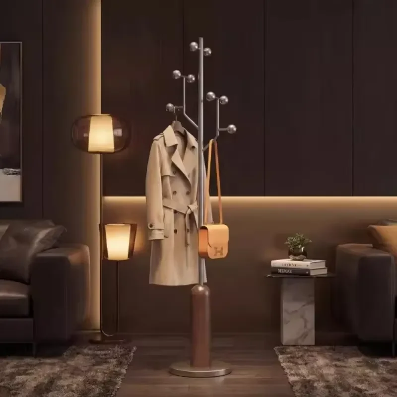 Simple Modern Light Luxury Coat Rack for Living Room Bedroom Floor Standing Hanger Dress Shelf Clothes Storage Organizer