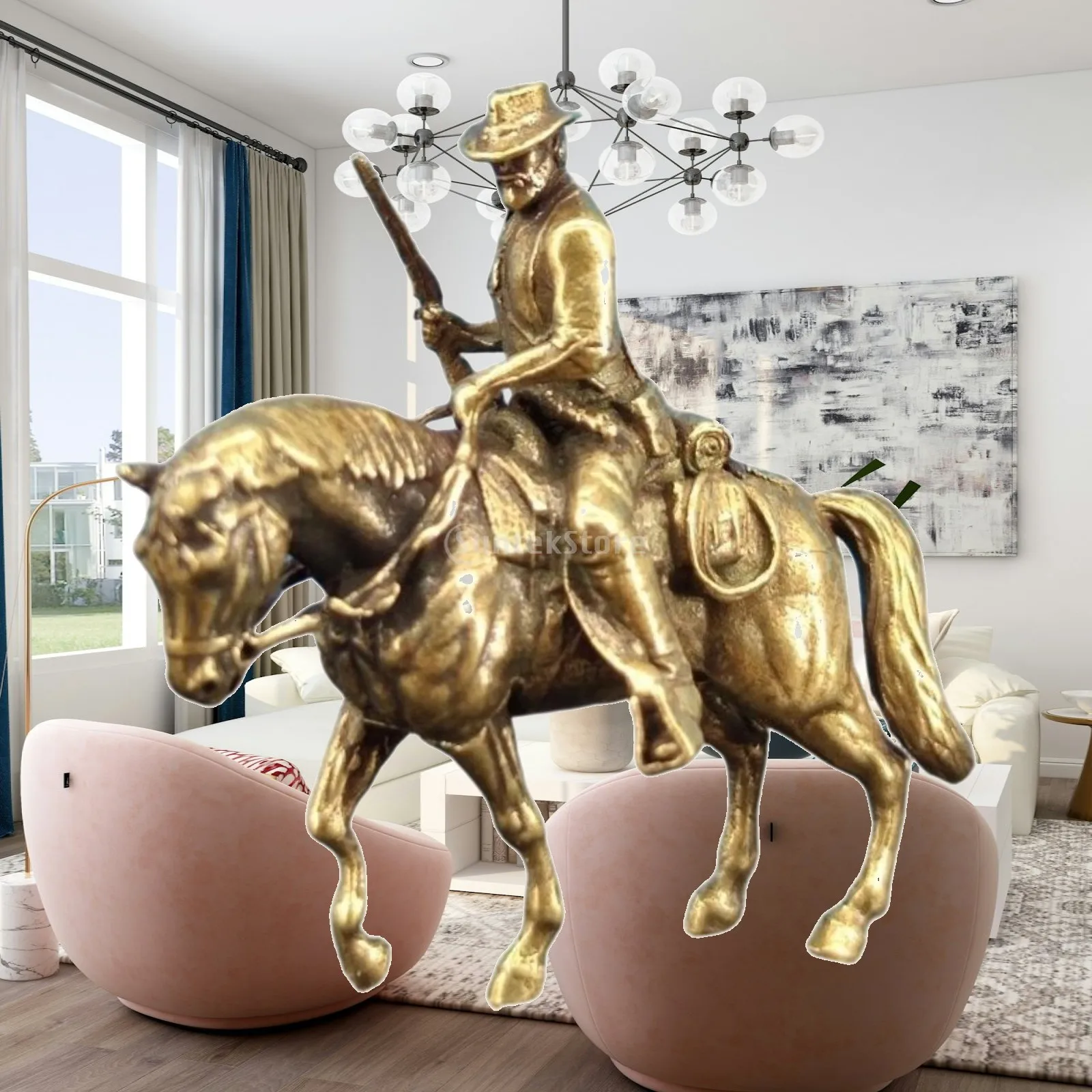 1/64 Scale Miniature Figure Photography Prop Brass for Desktop Office Decor