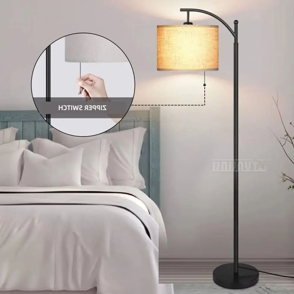LED Floor Lamp 110V-240V Living Room Bedroom Zipper switch Vertical table lamp for home use