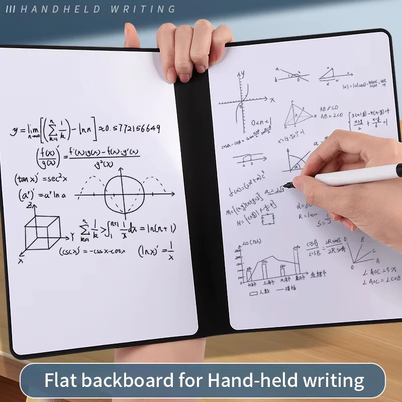 

A5 reusable business portable whiteboard notebook set, including whiteboard pen, erasable cloth, weekly planner, draft book