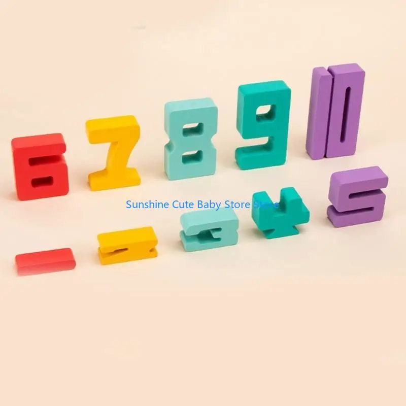 C5AF Giáo dục xếp chồng xếp chồng đồ chơi phù hợp cho tuổi 18 tháng+ trẻ sơ sinh cân bằng khối gỗ tự nhiên