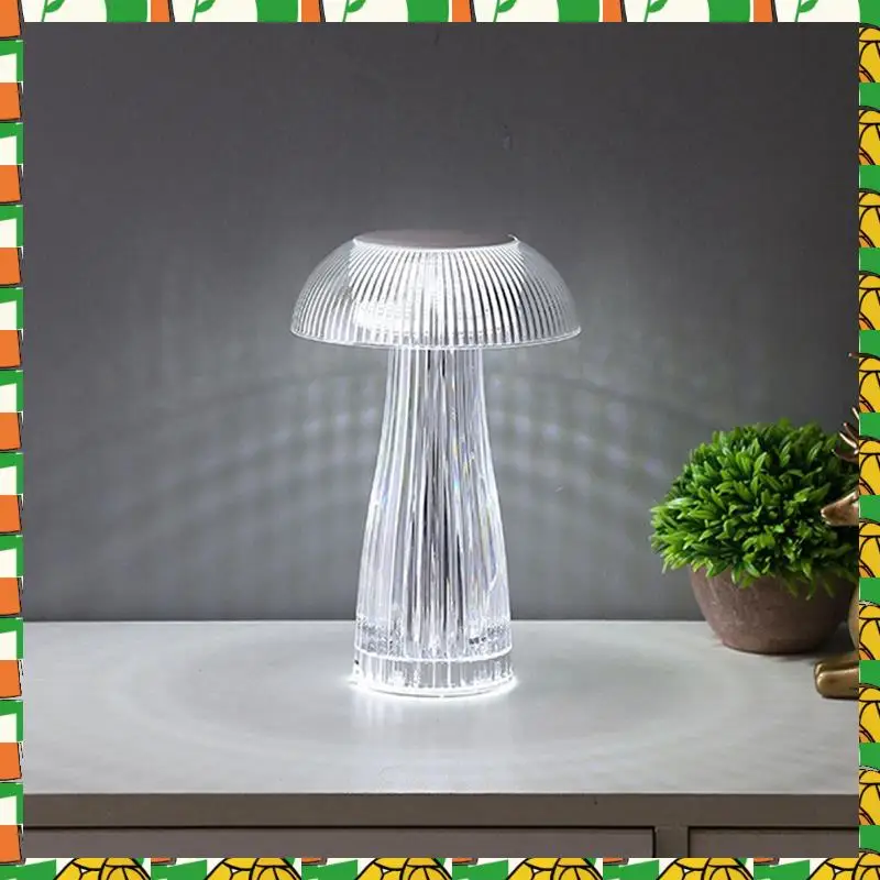 

Professional Tool Transparent Nightlight Mushroom Lamp Bedroom Night Lamp Jellyfish Lamp Party Lighting Crystal Table Light Deco