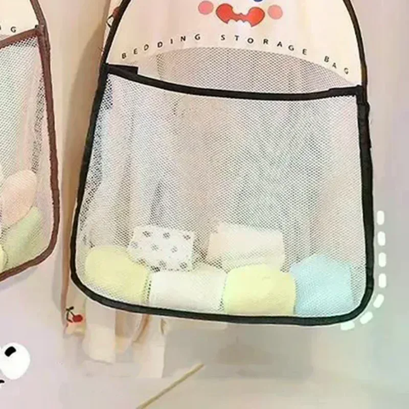 

Двухслойная сумка для хранения нижнего белья, новые настенные дышащие сетчатые сумки с крючком для носков, игрушек, многоцелевой органайзер для шкафа