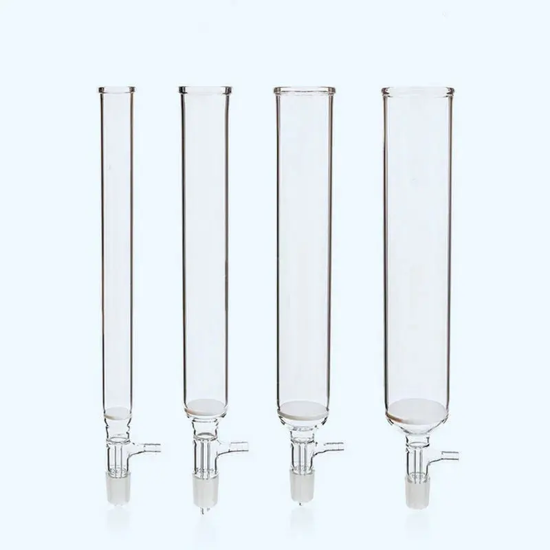 1pcs Lab glass chromatographic column with 19#/24# frosted connection，Suction filter chromatography column with sand plate