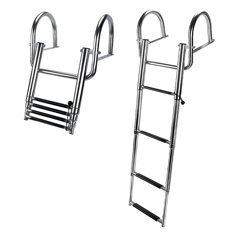 

Stainless Steel Telescopic Gangway Anti-Rust Ship Piston Adventure Boat Ladder Accessories for Yacht Boarding Marine Suppliespro