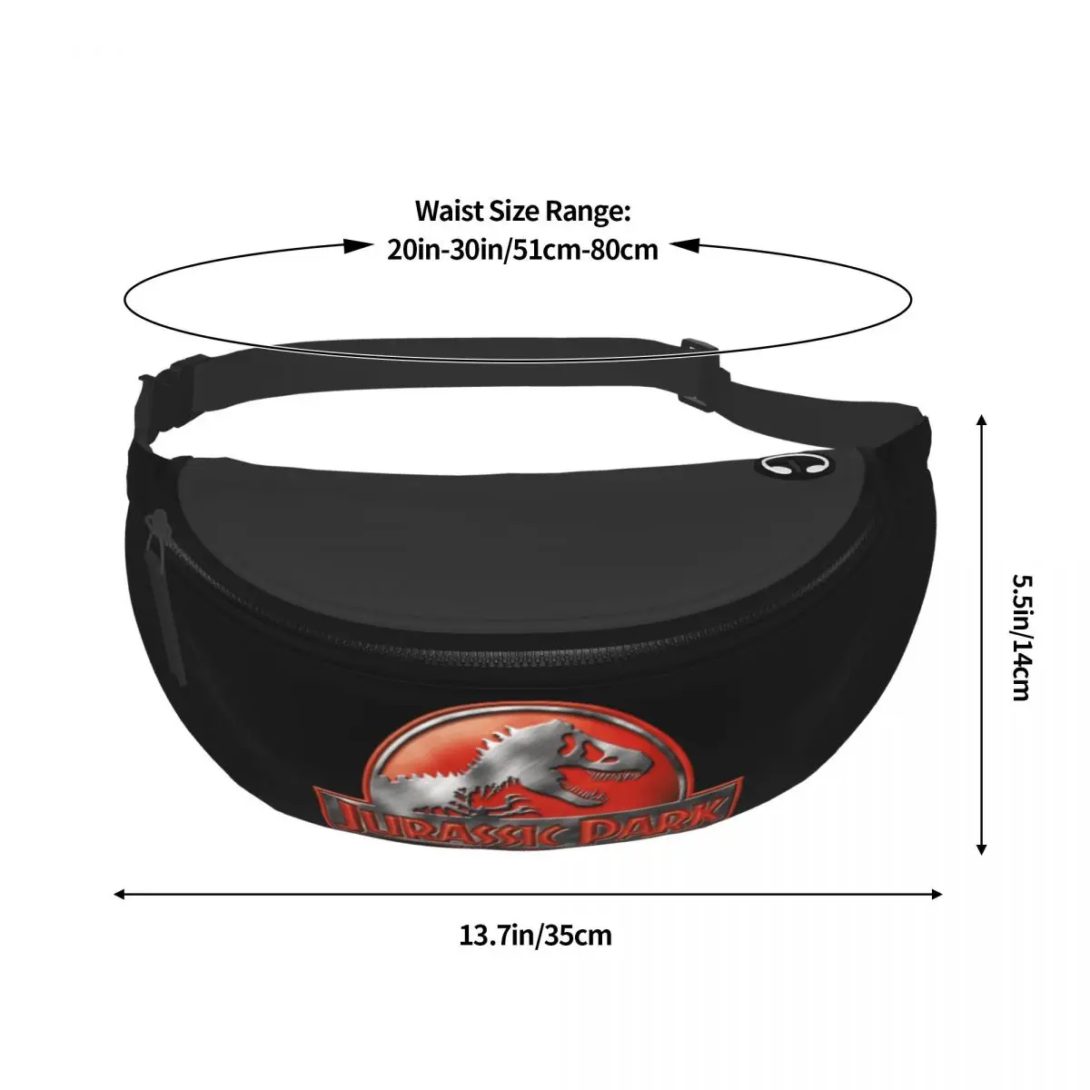 Jurassic Park Fanny Pack Homens Mulheres Personalizado Antigo Animal Dinossauro Crossbody Saco Da Cintura para Viagem Caminhadas Telefone Money Pouch