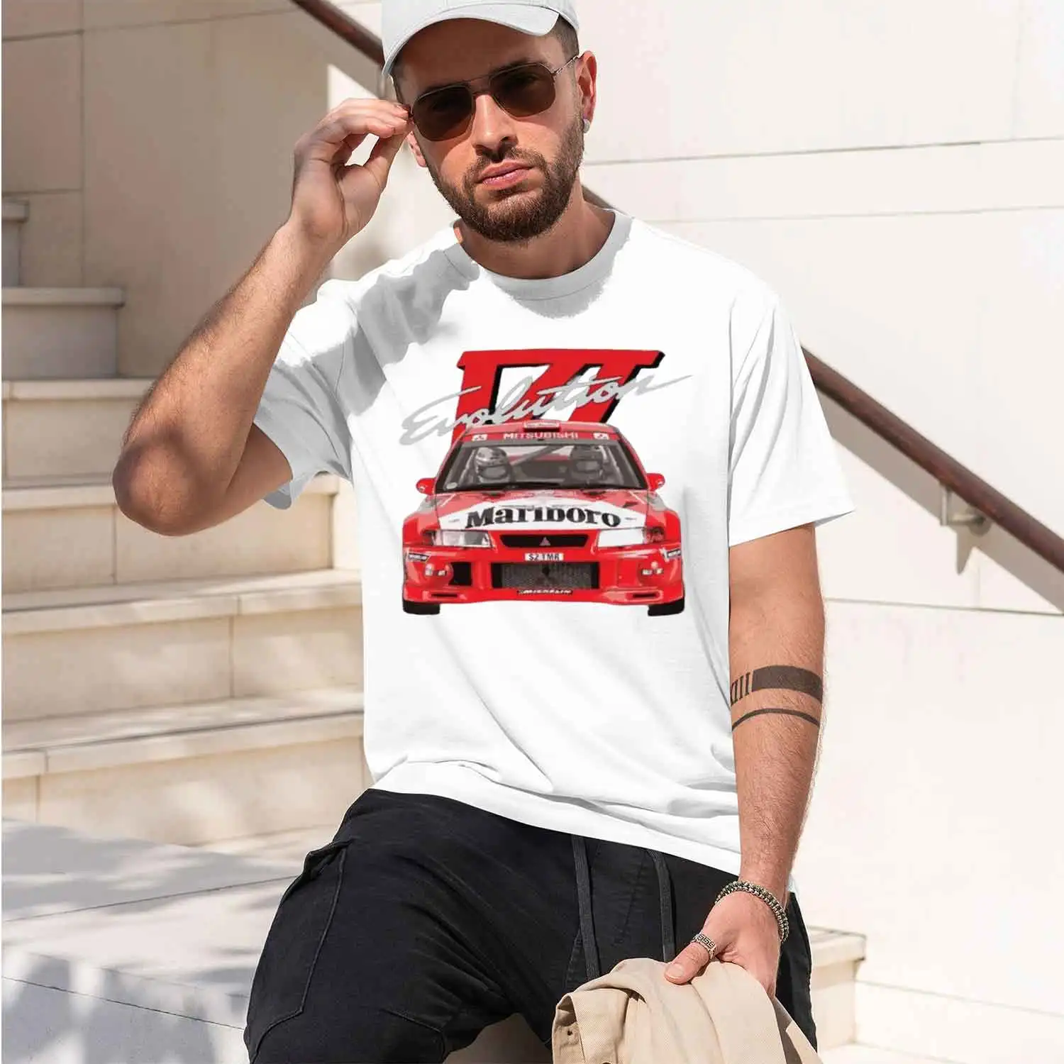 2026 New Model Evo 6 VI TME WRC RALLI Mitsubish Evolution Enkei Tommi T-Shirt Summer Casual Clothes Plain T Shirt Mens CottonTee