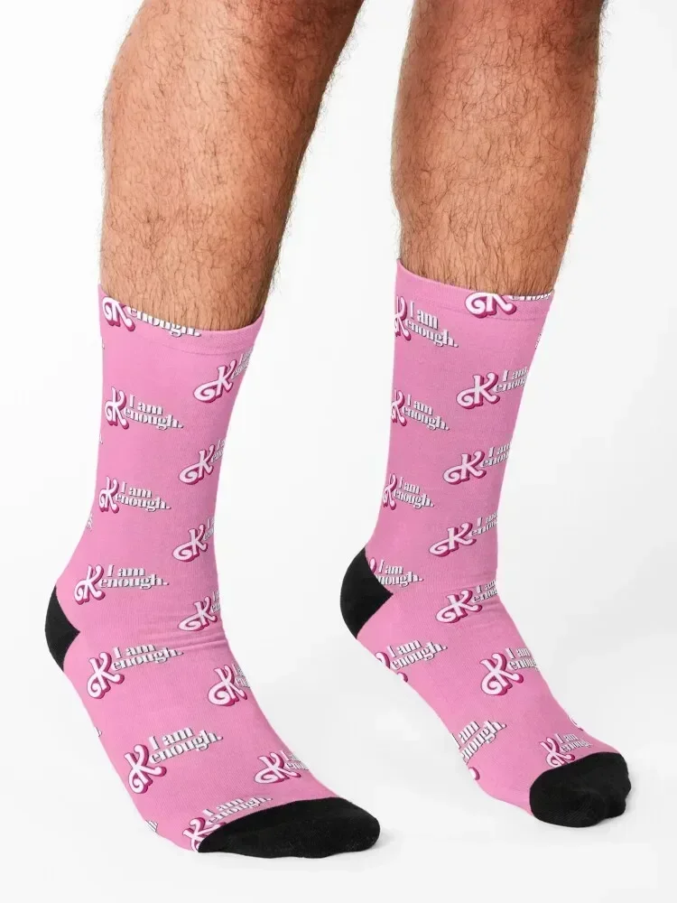 I am Kenough (Pink Shadow) Socks loose men cotton high quality kids designer brand Socks Girl Men's