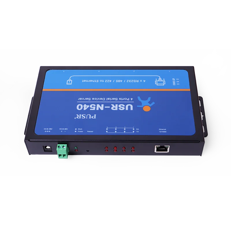 USR-N540 4 포트 직렬 장치 서버 직렬 RS232 Rs485 Rs422-이더넷 변환기