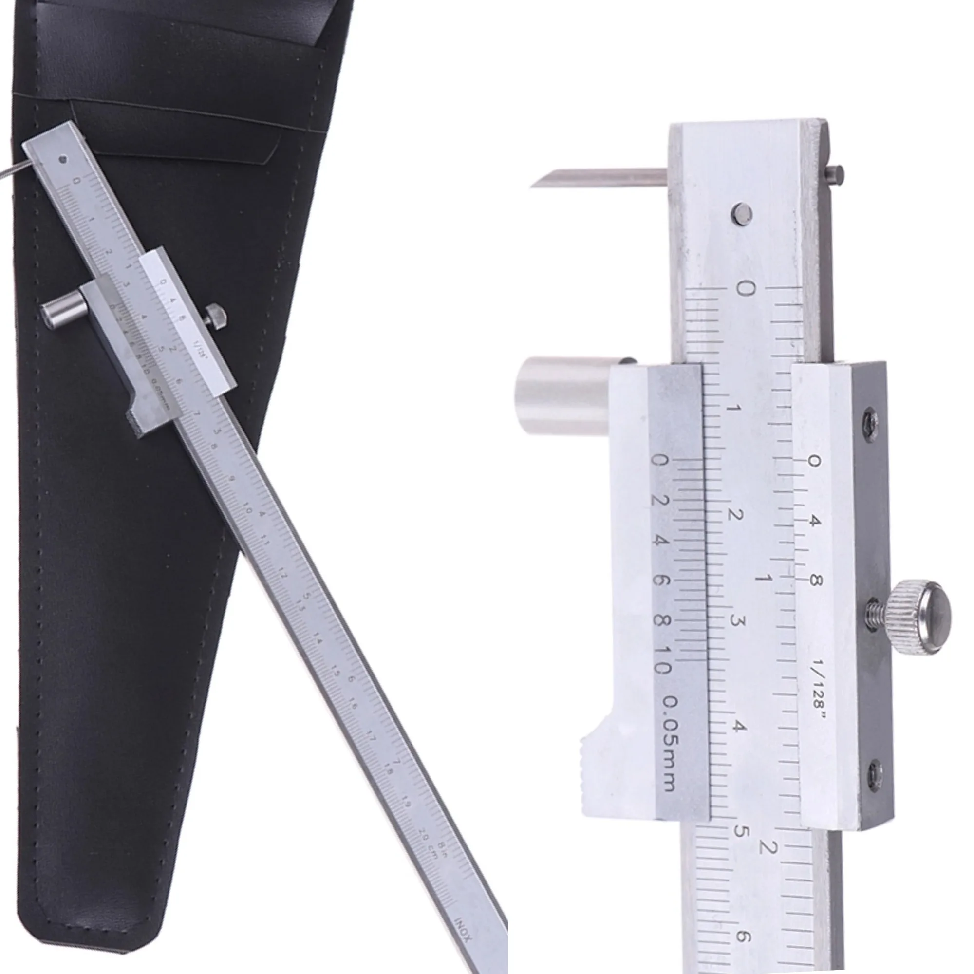 

Measuring Range 0-200mm Stainless Steel Marking Vernier Caliper Scriber Gauging Ruler Measuring Instrument Tools