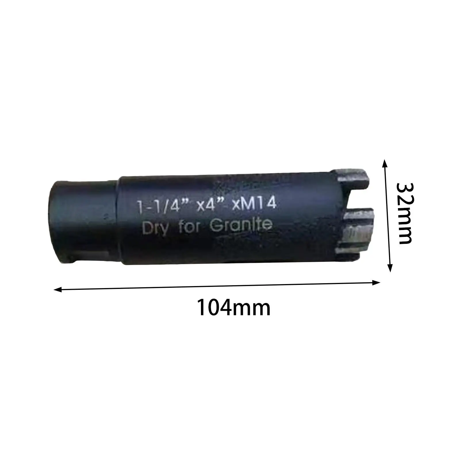 Diamond Drill Bit 104mm Wear Resistant Bench Drill Attachment M14 for Granite