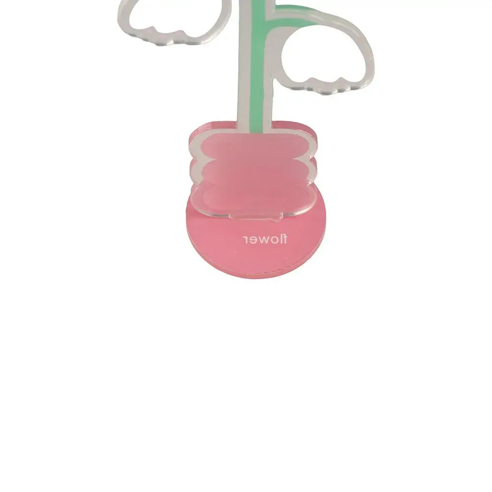 Flower Shaped Flower Photo Clip Portable Memo Holder Acrylic Flower Card Holder Creative Acrylic Flower Desk Paper Clip