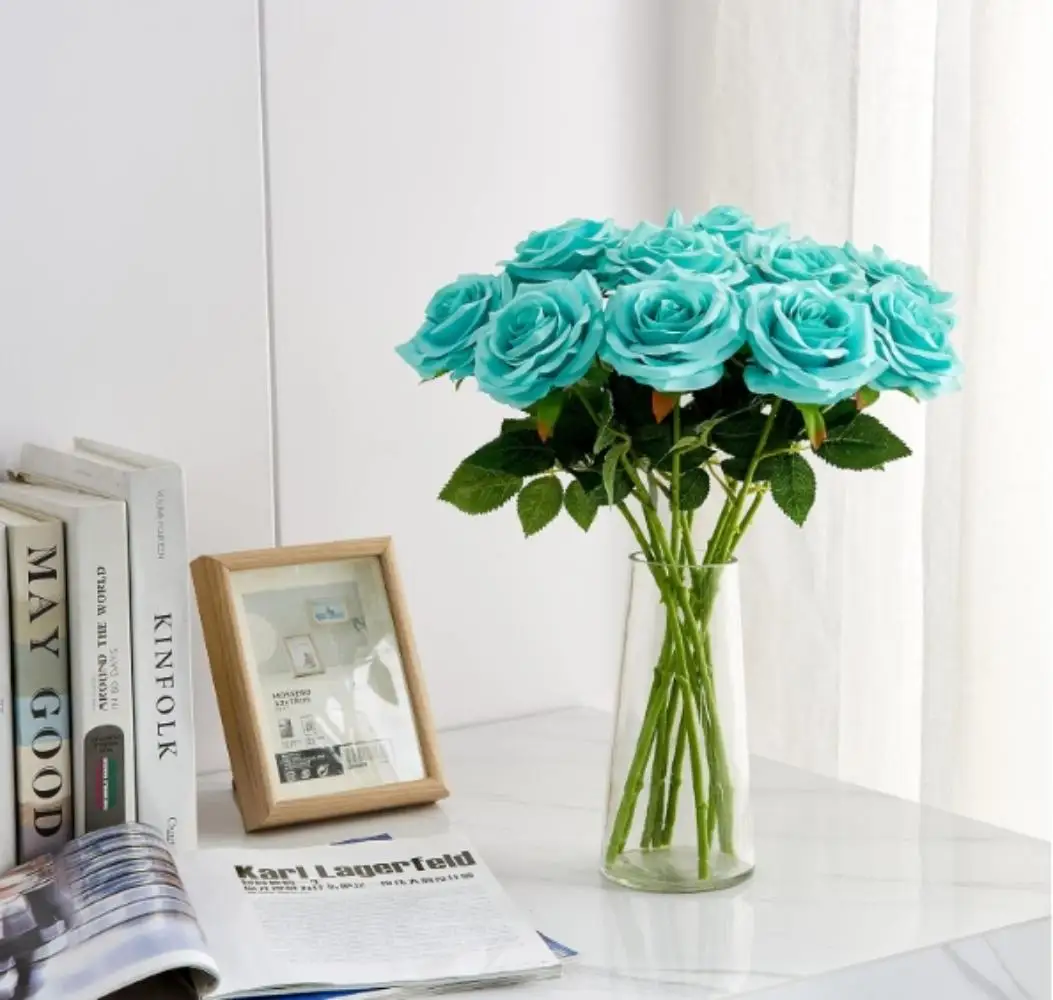 10pcs of tiffany horn rose artificial flowers are super beautiful, suitable for indoor home decoration and wedding center