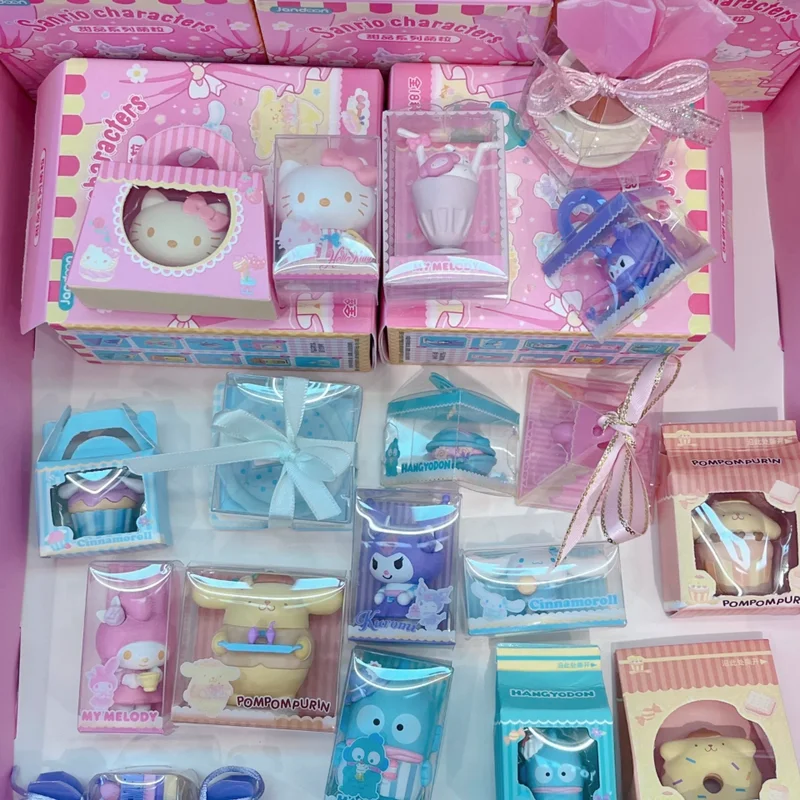 

Sanrio Characters Dessert Series Blind Box Mini Figures Kuromi My Melody Hello Kitty Cinnamoroll Cute Gift For Girls