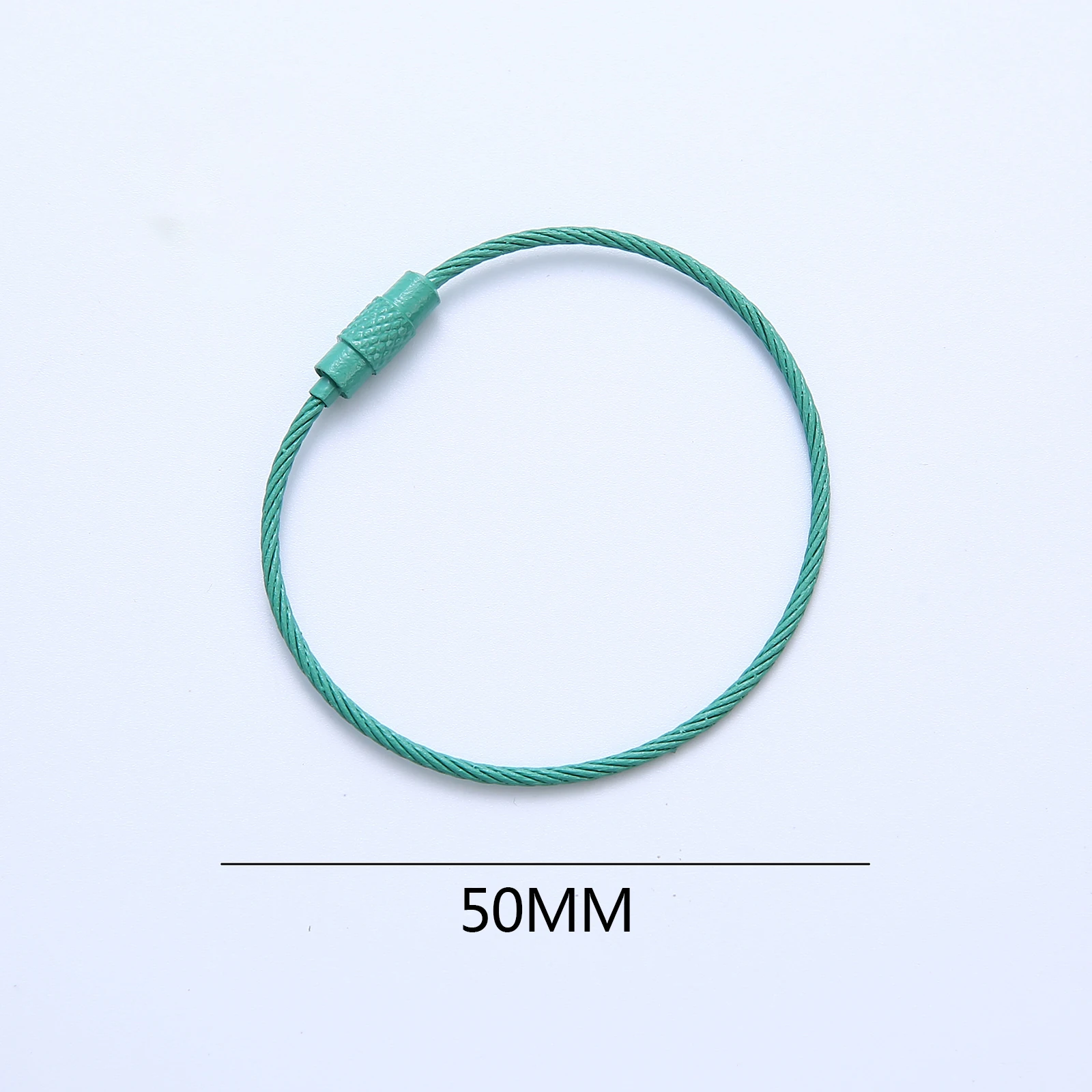 Colorful Stainless Steel Wire Keychain Ring, Outdoor Tool