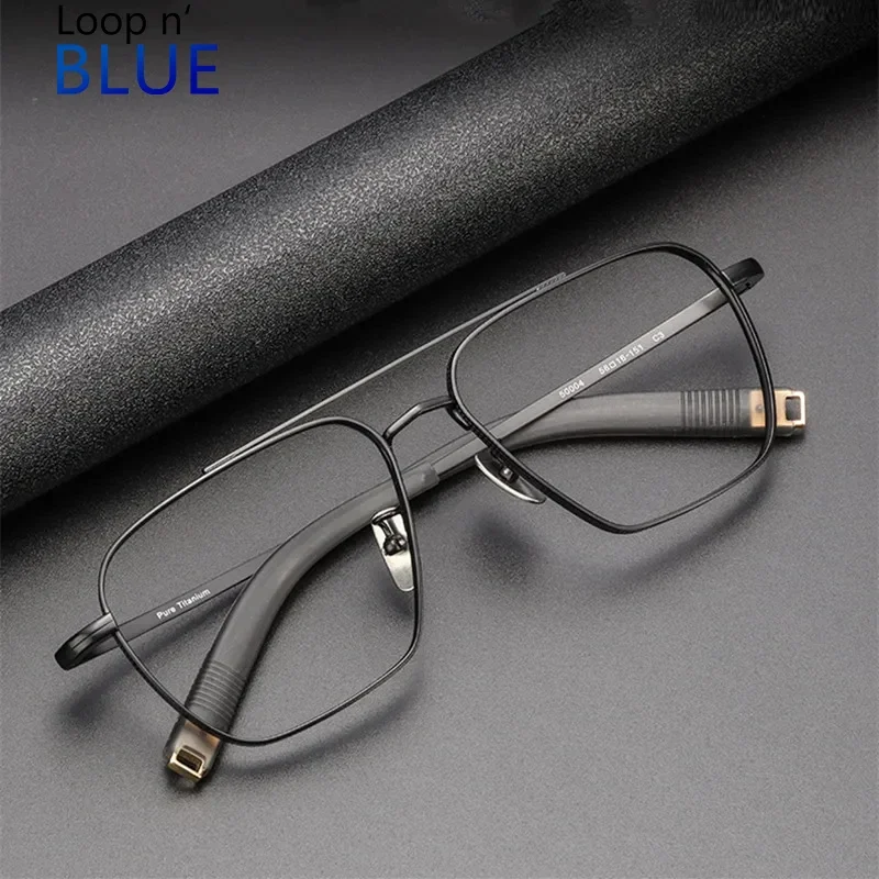 MEESHOW Oversize 153MM Pure Titanium Glasses Frame Men Pilot  Eyeglasses Women big Size Square Myopia Optical Eyewear Spectacle