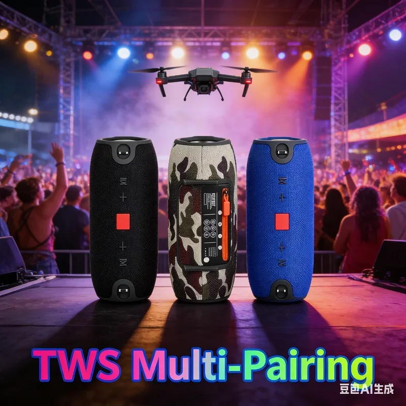 

3600 мАч 40 Вт TWS Bluetooth-динамик Водонепроницаемый портативный сабвуфер Бумбокс ПК Колонка Музыкальный плеер Поддержка BT AUX TF USB