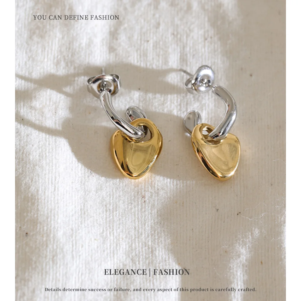 NiNice Stainless Steel Drop Earrings High Quality Metal Accessories for Women Fashion Exquisite Daily Jewelry New Recommend