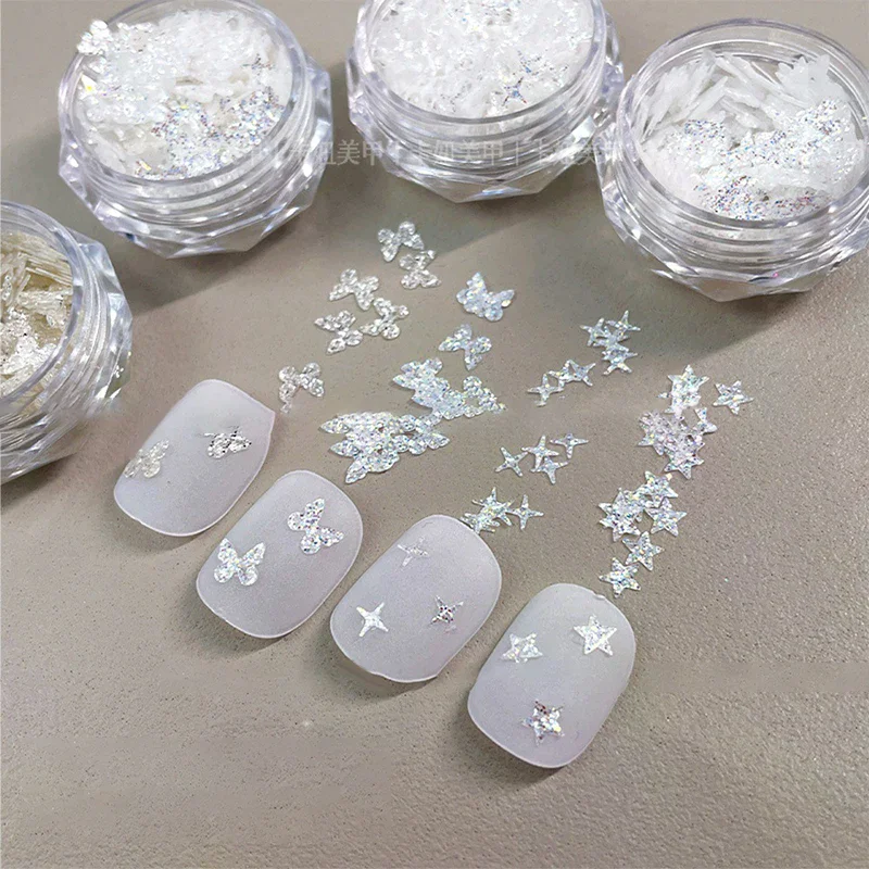 Super Glitter Holographic Fantasy Nail Art Sequins - Sparkly Iridescent Flakes for Girls DIY Glamour Manicure Decorations