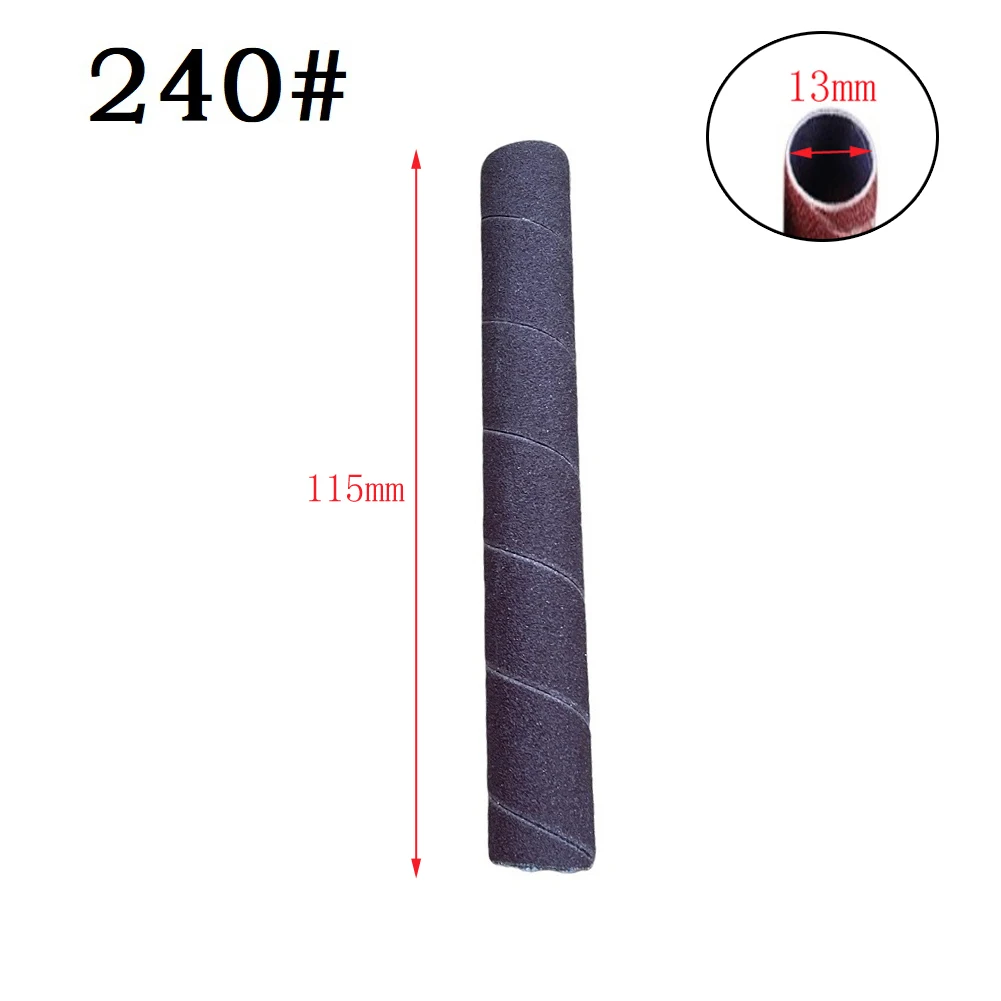 115mm Sanding Paper Sleeve 80/150/240 Grit Mixed Vibrating Spindle Sander Sleeves For Metals Plastics Wood Jade Abrasive Tool